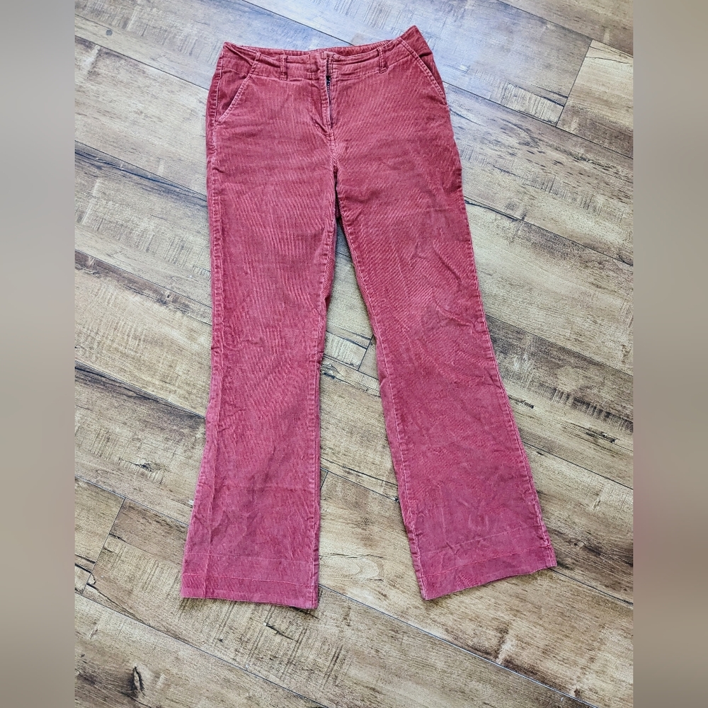 Corduroy Pants Jeans Size 8 Bell Bottom Spandex Copper, Hippie, Boho